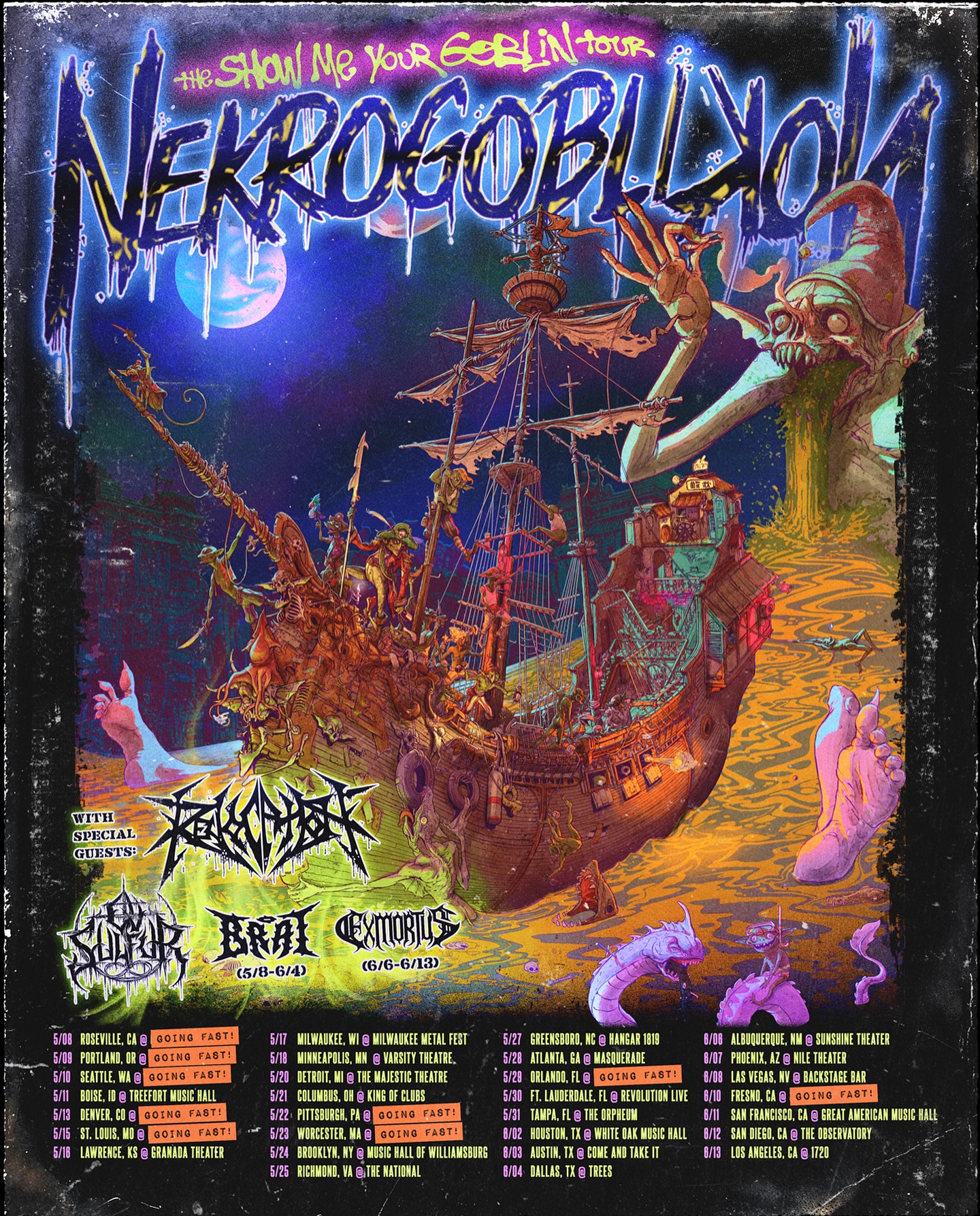 Nekrogoblikon Show Me Your Goblin Tour Poster 2025